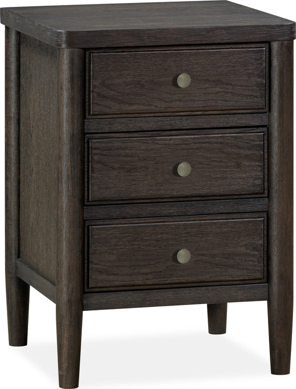 Ridgewood Three Drawer Small Nightstand in Yin alternate view