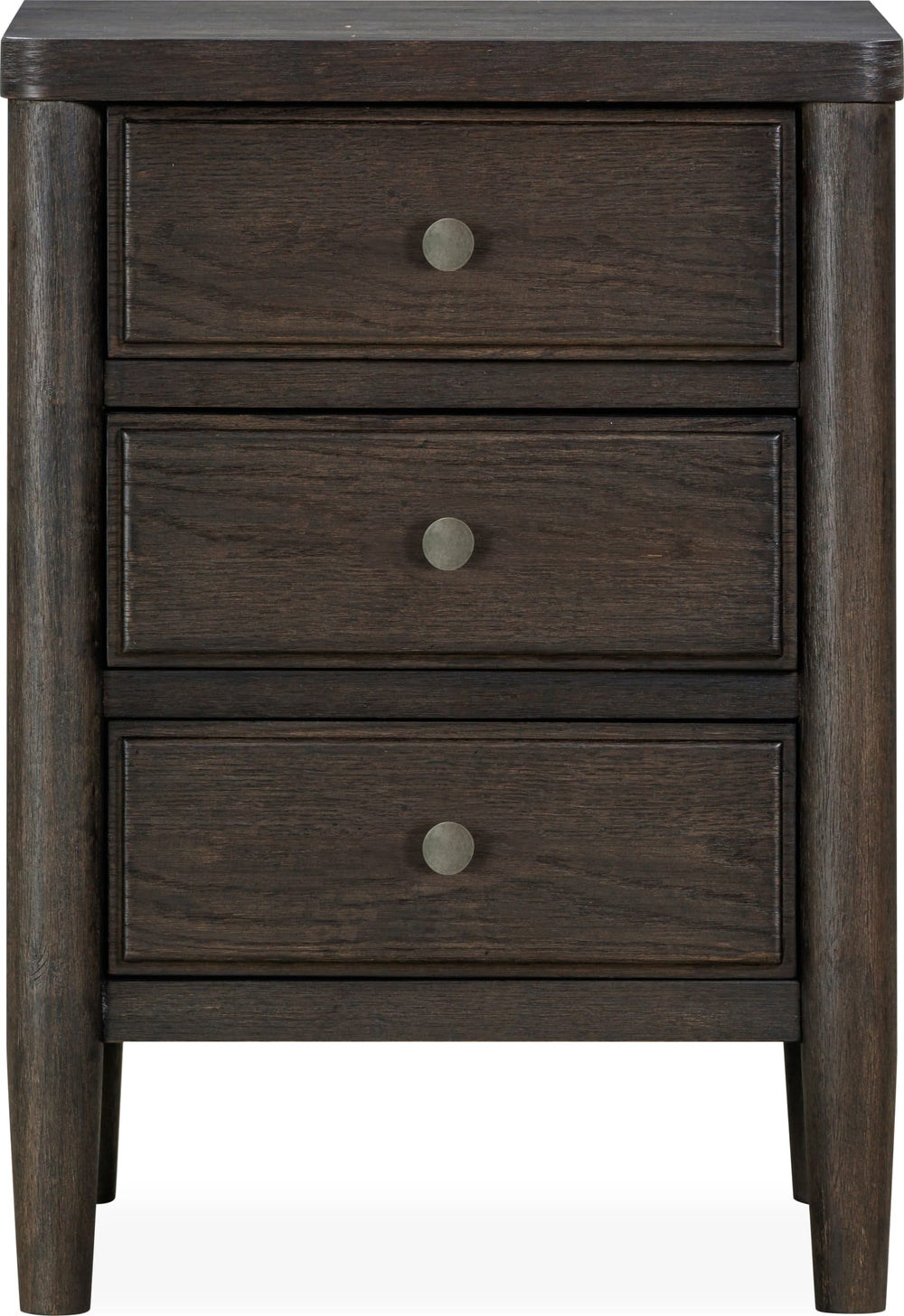 Ridgewood Three Drawer Small Nightstand in Yin - View 3