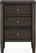 Ridgewood Three Drawer Small Nightstand in Yin