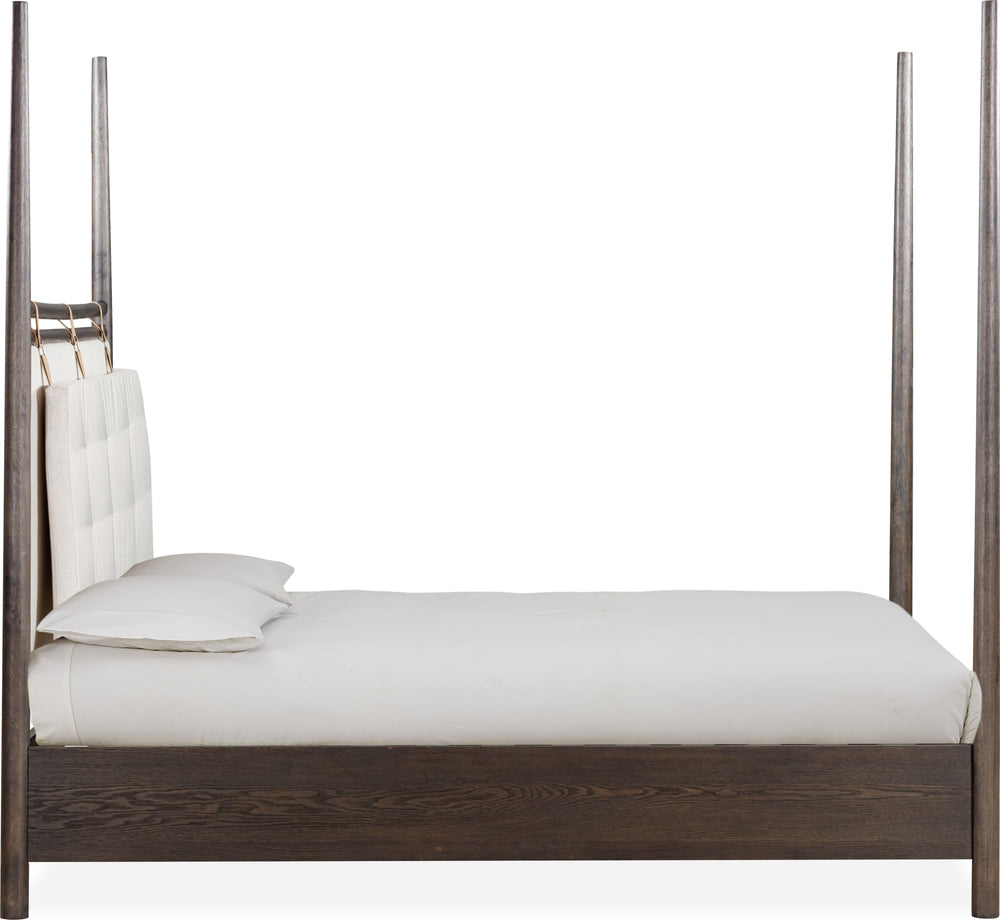 Ridgewood Upholstered Poster Bed in Yin and Turtle Dove Linen - View 5