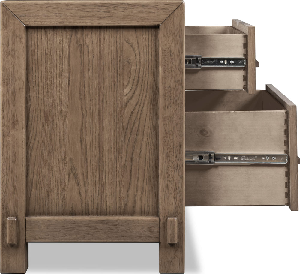Rosewood 2 Drw Nightstand - Hrvst Wood - View 4