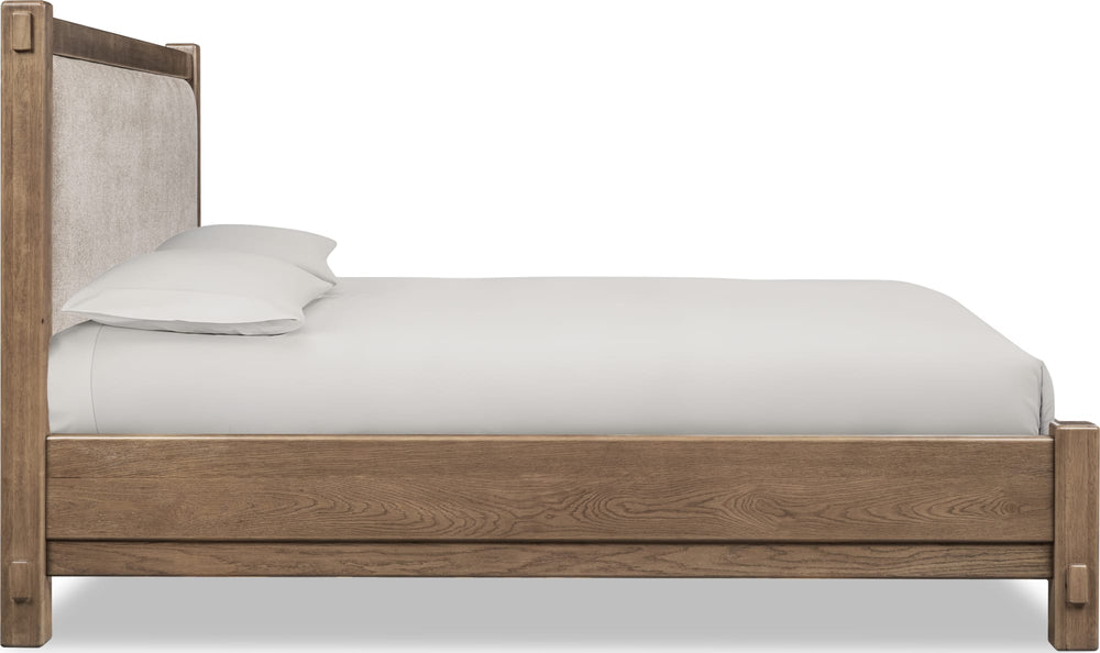 Rosewood Queen Bed - Bn/Hrvst Wd - View 5