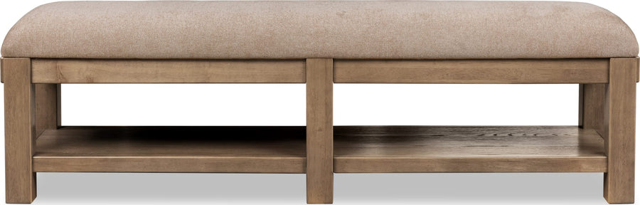 Rosewood Wd/Up Bench - Bn/H Wd