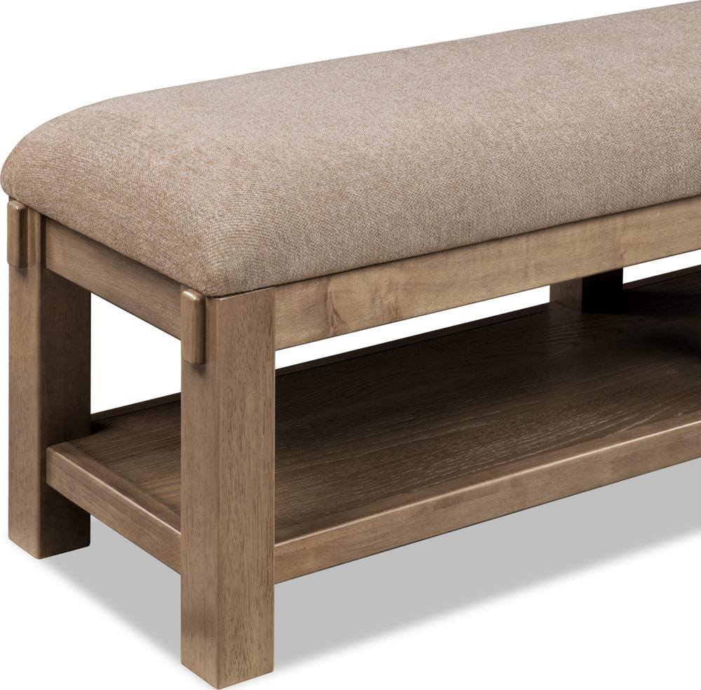 Rosewood Wd/Up Bench - Bn/H Wd - View 5
