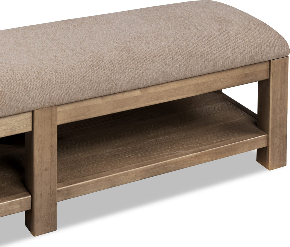 Rosewood Wd/Up Bench - Bn/H Wd - View 6