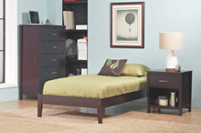 Simple Wood Platform Bed in Espresso - View 4