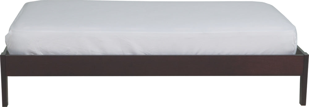 Simple Wood Platform Bed in Espresso - View 7