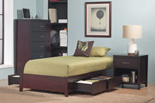 Simple Wood Storage Bed in Espresso - View 10