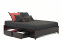 Simple Wood Storage Bed in Espresso