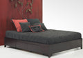Simple Wood Storage Bed in Espresso