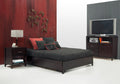 Simple Wood Storage Bed in Espresso