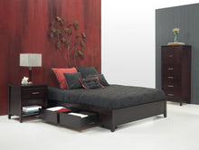 Simple Wood Storage Bed in Espresso - View 8