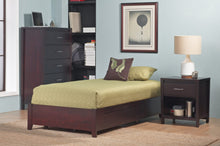 Simple Wood Storage Bed in Espresso - View 9