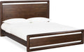 Sterling Acacia Wood Platform Bed in Brown Spice