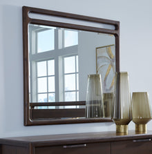 Sterling Beveled Glass Wall or Dresser Mirror in Brown Spice