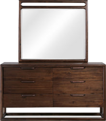 Sterling Beveled Glass Wall or Dresser Mirror in Brown Spice - View 4