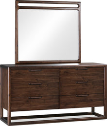 Sterling Beveled Glass Wall or Dresser Mirror in Brown Spice - View 5