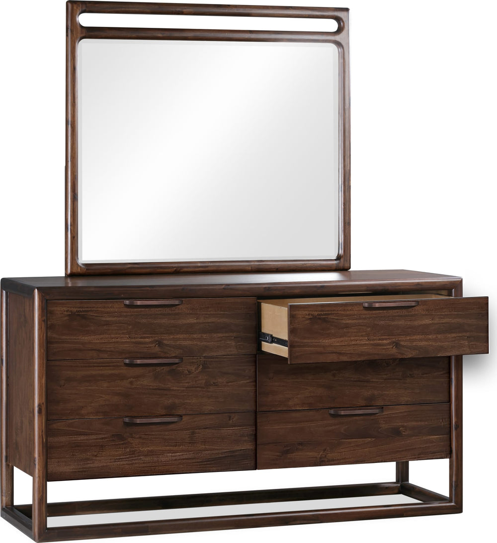 Sterling Beveled Glass Wall or Dresser Mirror in Brown Spice - View 6