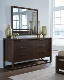 Sterling Six Drawer Acacia Wood Dresser in Brown Spice - View 2