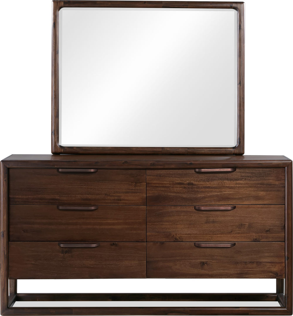 Sterling Six Drawer Acacia Wood Dresser in Brown Spice - View 3