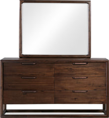Sterling Six Drawer Acacia Wood Dresser in Brown Spice - View 3