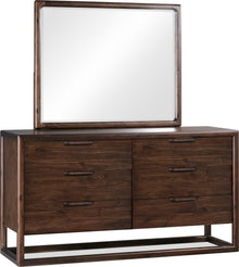 Sterling Six Drawer Acacia Wood Dresser in Brown Spice - View 4