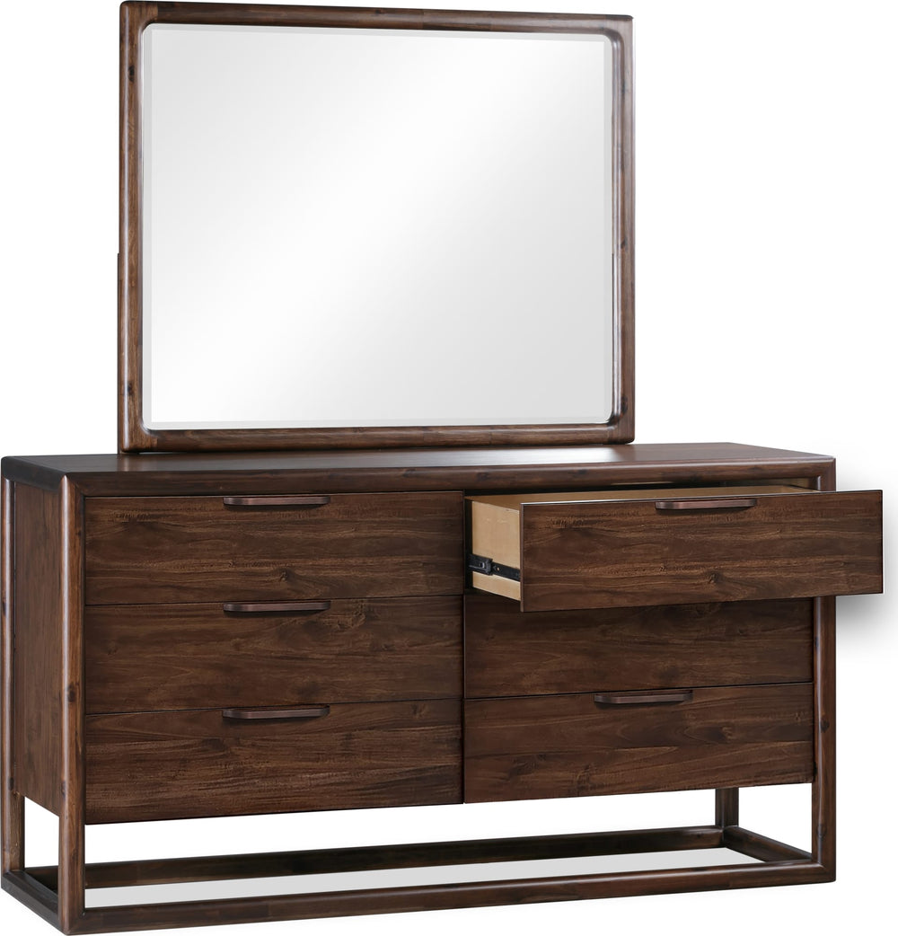Sterling Six Drawer Acacia Wood Dresser in Brown Spice - View 5