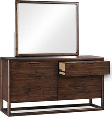 Sterling Six Drawer Acacia Wood Dresser in Brown Spice - View 5