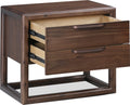 Sterling Two Drawer USB-Charging Nightstand in Brown Spice