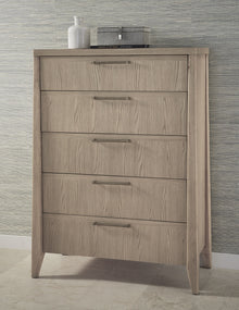 Summit Five Drawer Ash Wood Chest in Ginger