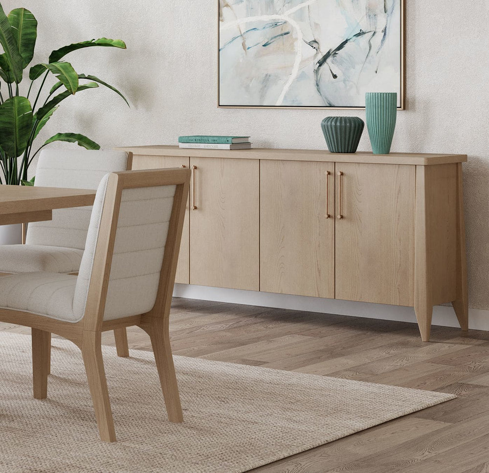 Summit Four Door Ash Wood Sideboard in Ginger - View 3