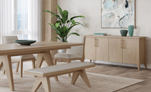 Summit Four Door Ash Wood Sideboard in Ginger - View 4