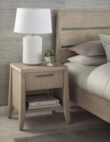 Summit One Drawer One Shelf Ash Wood Nightstand in Ginger