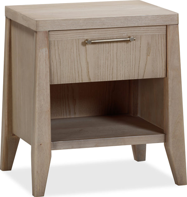 Summit One Drawer One Shelf Ash Wood Nightstand in Ginger alternate view