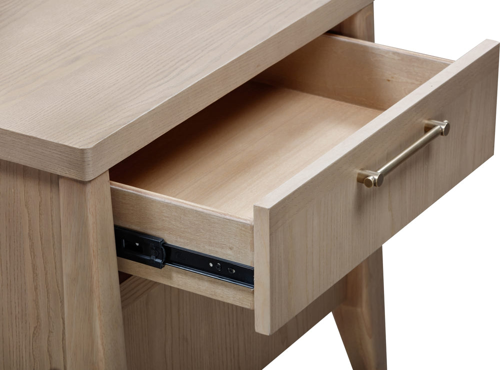 Summit One Drawer One Shelf Ash Wood Nightstand in Ginger - View 5