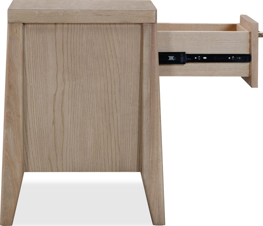 Summit One Drawer One Shelf Ash Wood Nightstand in Ginger - View 6