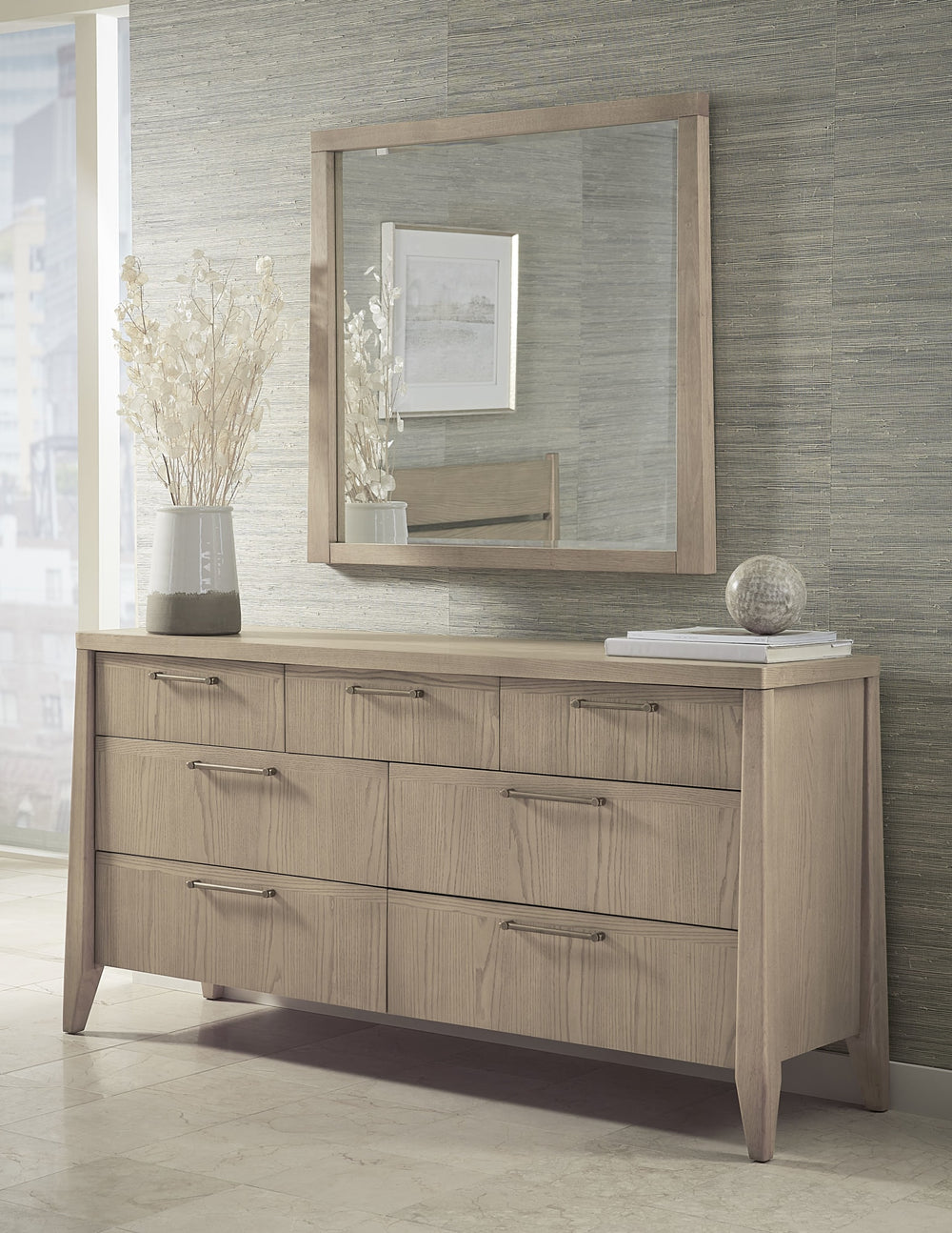 Summit Seven Drawer Ash Wood Dresser in Ginger
