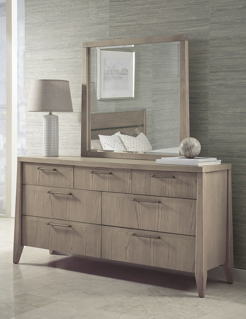 Summit Seven Drawer Ash Wood Dresser in Ginger - View 4