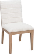 Summit Solid Wood Dining Chair in Ginger and Natural Linen