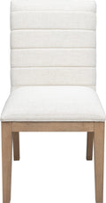 Summit Solid Wood Dining Chair in Ginger and Natural Linen