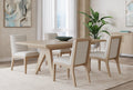 Summit Solid Wood Dining Chair in Ginger and Natural Linen