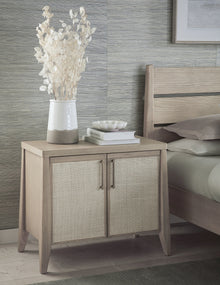 Summit Two Door Ash Wood Bachelor Chest in Ginger and Natural Cane