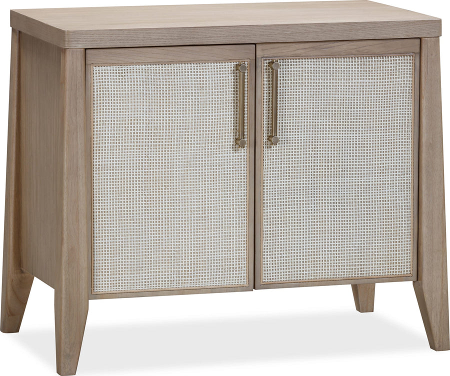 Summit Two Door Ash Wood Bachelor Chest in Ginger and Natural Cane - View 2