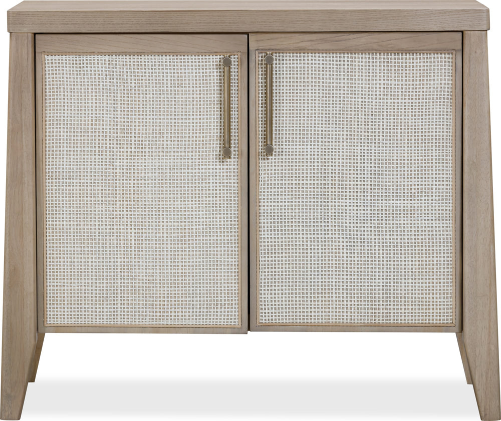 Summit Two Door Ash Wood Bachelor Chest in Ginger and Natural Cane - View 3