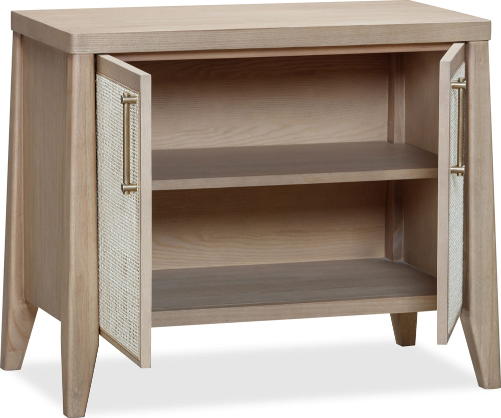 Summit Two Door Ash Wood Bachelor Chest in Ginger and Natural Cane - View 4