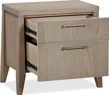 Summit Two Drawer Ash Wood Nightstand in Ginger - View 3