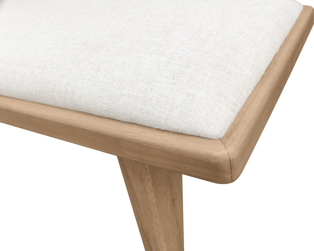 Summit Upholstered Bench in Ginger and Natural Linen - View 4