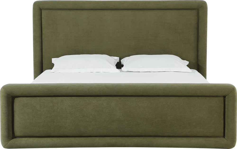 Summit Upholstered Queen Bed - Moss - View 8
