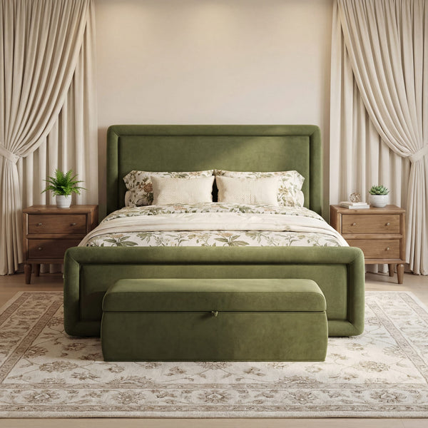 Summit Uph Queen Bed - Moss alternate view