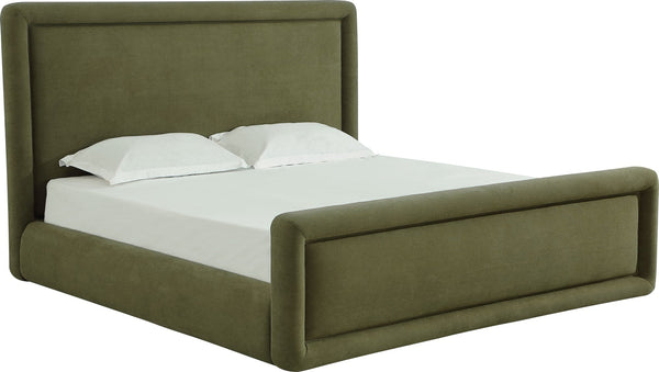 Summit Upholstered Queen Bed - Moss - View 4